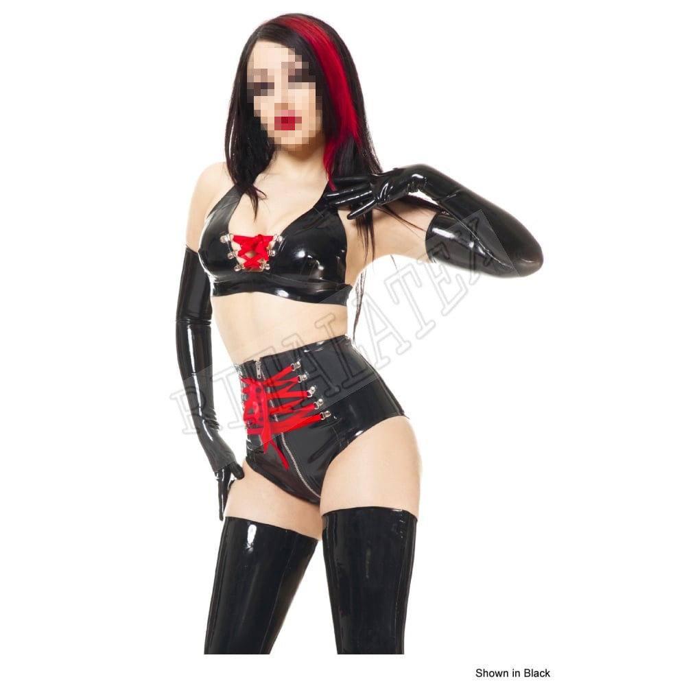 sexy mistress lingerie 0.6MM Pure Latex lingerie Sets Sexy Latex Mistress Dresses Bra With Kn –  Sins & Temptations