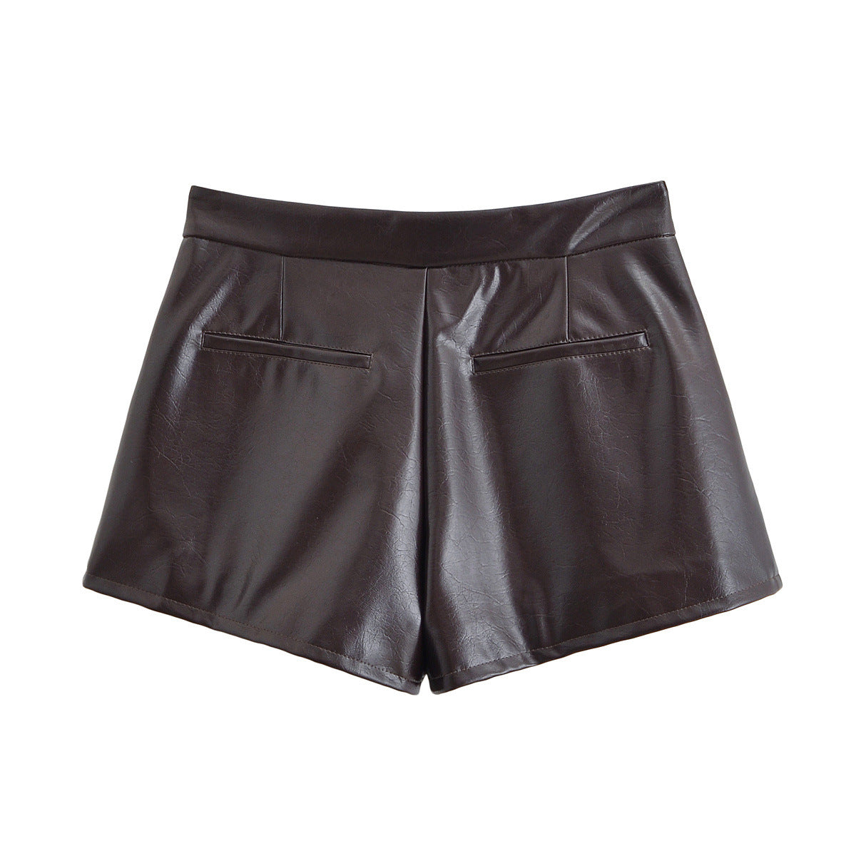 Street Cool Wide Leg Leather Shorts Women's Wear