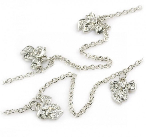 Cross Navel Barbell Bar Ring Body Waist Belly Chain Flower Pendant - Sins & Temptations