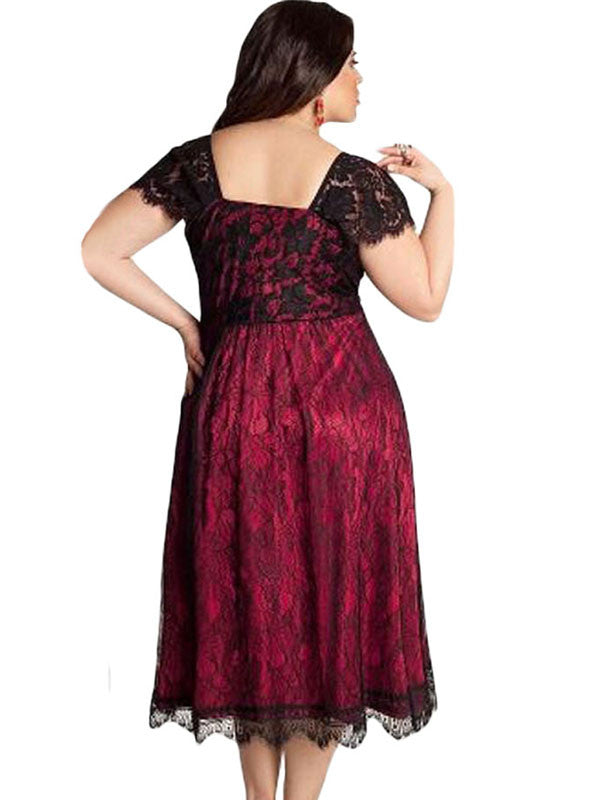 XL-3XL Women Red Clubwear Long Dress - Sins & Temptations