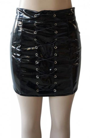 Red A-Line Skirt Casual Solid Skirt