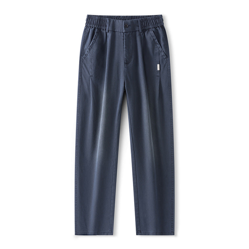 Men's Faux Denim Vintage Bleached Simple Casual Pants
