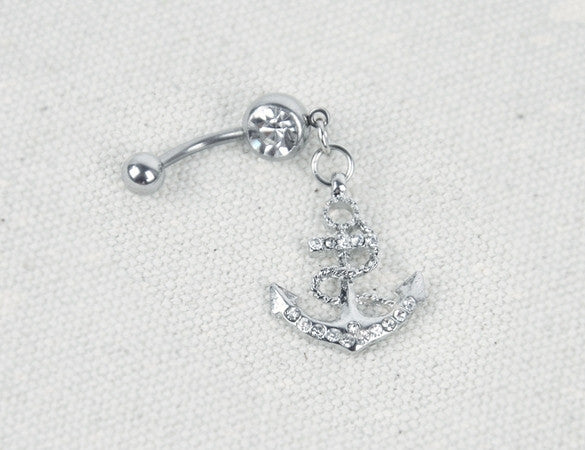 Anchor Style Belly Body Piercing Dangle Navel Ring - Sins & Temptations