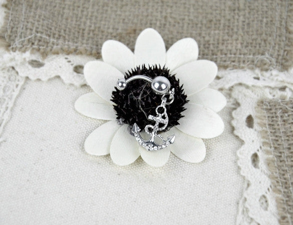 Anchor Style Belly Body Piercing Dangle Navel Ring - Sins & Temptations