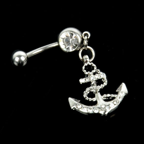 Anchor Style Belly Body Piercing Dangle Navel Ring - Sins & Temptations