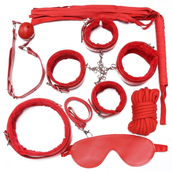 7Pcs Fetish Sexy Bondage Love Cuffs System Set - Sins & Temptations