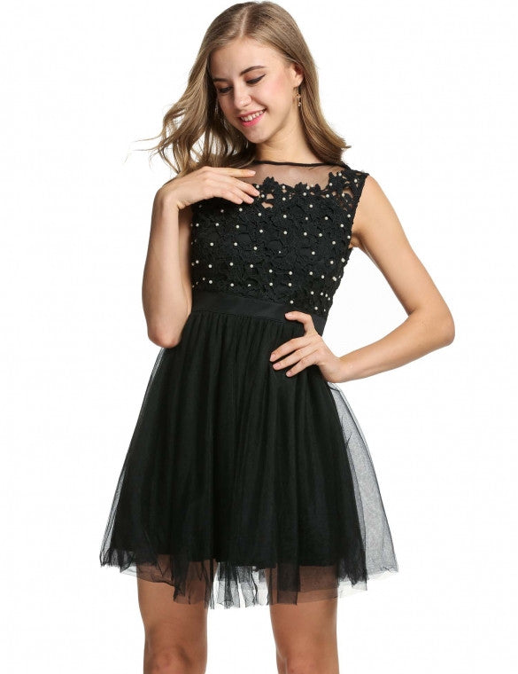 Sleeveless Sundress Floral Elegant Banquet Cocktail Party Wedding & Bridesmaid Dress - Sins & Temptations