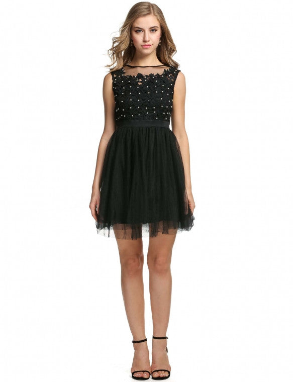 Sleeveless Sundress Floral Elegant Banquet Cocktail Party Wedding & Bridesmaid Dress - Sins & Temptations