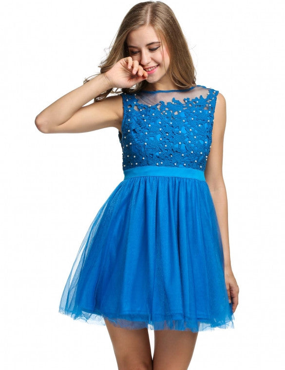 Sleeveless Sundress Floral Elegant Banquet Cocktail Party Wedding & Bridesmaid Dress - Sins & Temptations