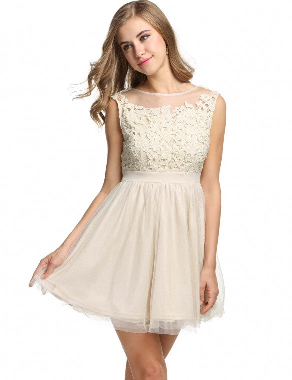 Sleeveless Sundress Floral Elegant Banquet Cocktail Party Wedding & Bridesmaid Dress - Sins & Temptations