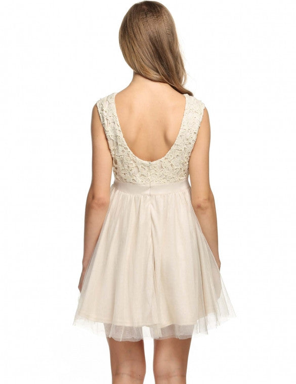 Sleeveless Sundress Floral Elegant Banquet Cocktail Party Wedding & Bridesmaid Dress - Sins & Temptations