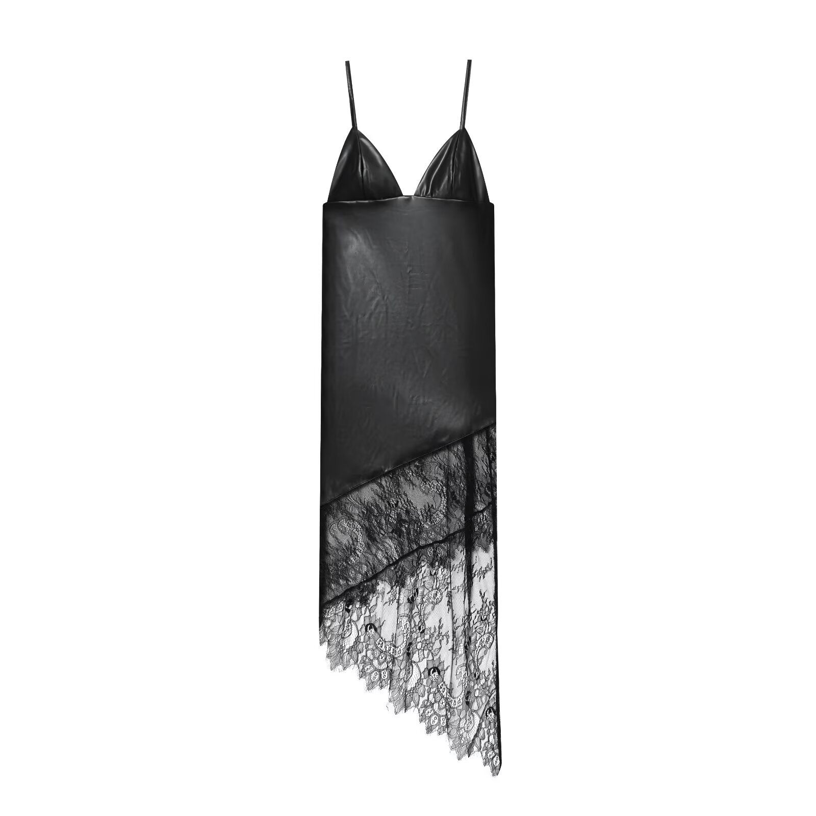 Lace leather camisole dress for women