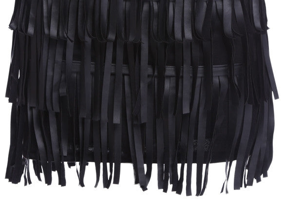 Faux Leather Tasseled Skirt - Sins & Temptations