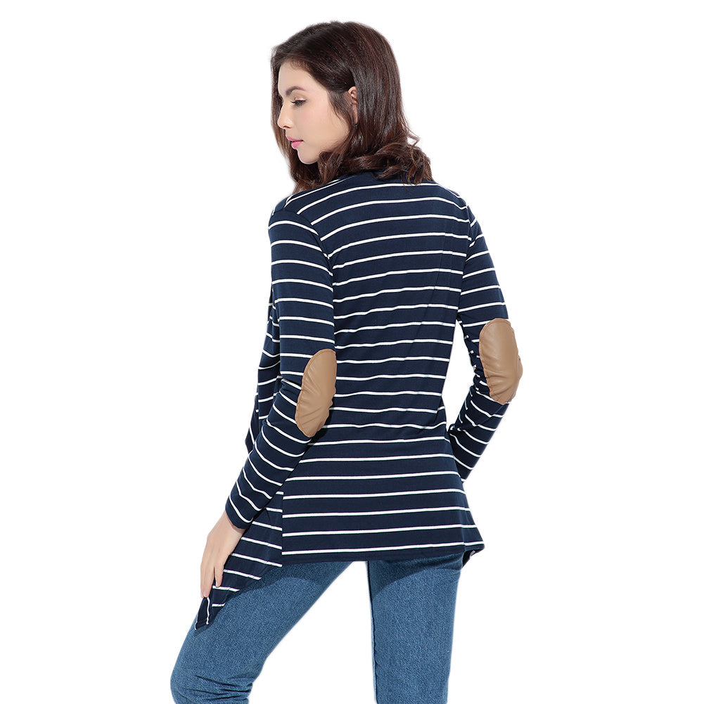 Classic Shawl Elbow Patch Cardigan Long Sleeve Jacket - Sins & Temptations