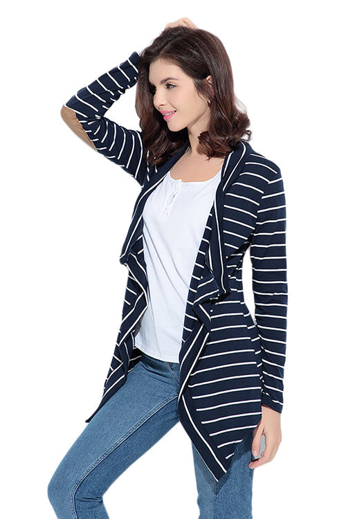 Classic Shawl Elbow Patch Cardigan Long Sleeve Jacket - Sins & Temptations