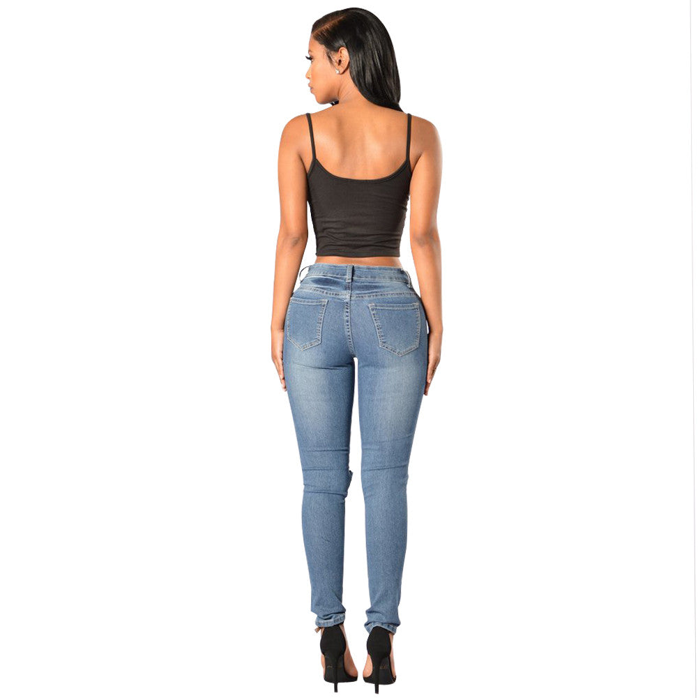 Liberty Destructive Denim Trouser Jeans Pant Worn Out Ripped Knee - Sins & Temptations