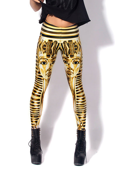 Egyptian King Tut Silky Spandex Leggings - Sins & Temptations