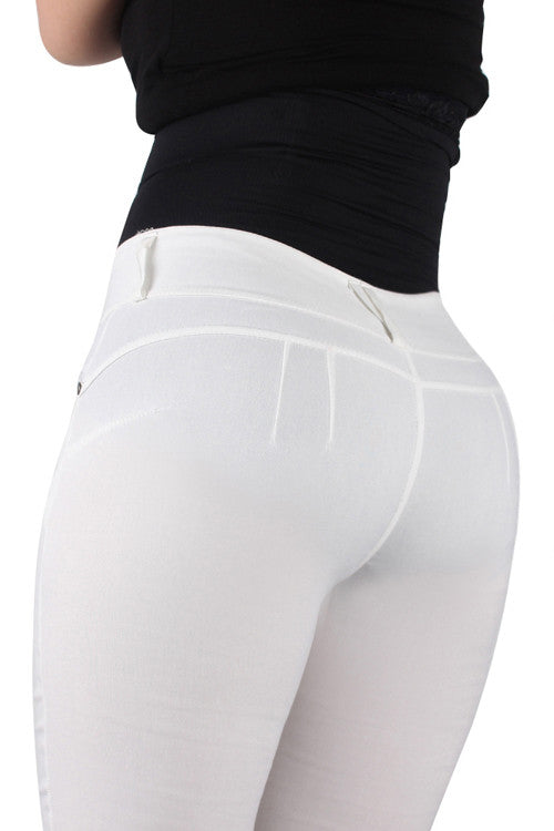 Miracle White Tight Zipper Push Up Bum Shaping Pants Bum Lifter Pants - Sins & Temptations