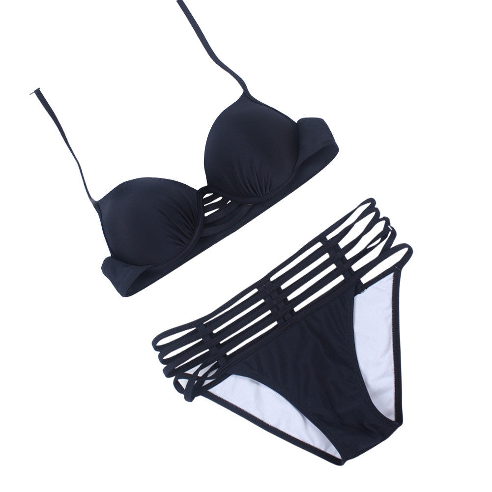 Glamorous Hollow Out Plus Size Halter Swimwear - Sins & Temptations