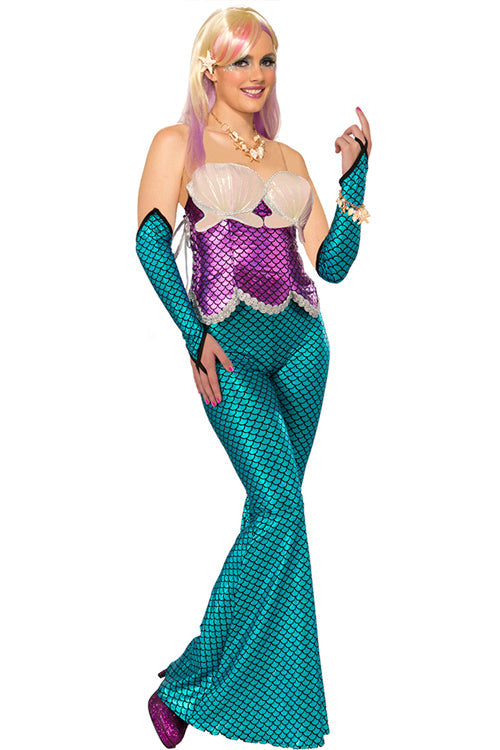 Trendy Fish Metallic Mermaid Animal Costume Halloween - Sins & Temptations