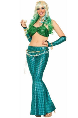 Flirtatious Green Fish Animal Dressing Up Mermaid Costume - Sins & Temptations
