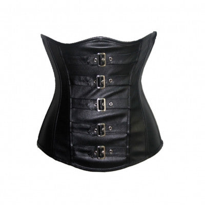 12 Plastic Boned Women Black Corset With zipper - Sins & Temptations