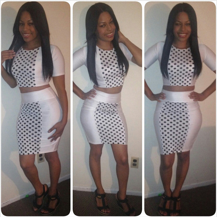 Polka Dot Printed White Dress - Sins & Temptations