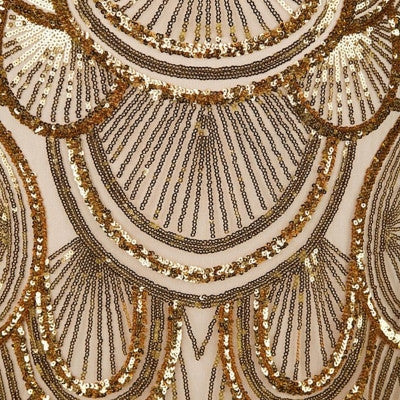 Shining Gold Great Gatsby Dress Strapless Sequined - Sins & Temptations