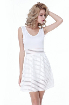 Fashionable V-neck and Sleeveless Summer Dress - Sins & Temptations