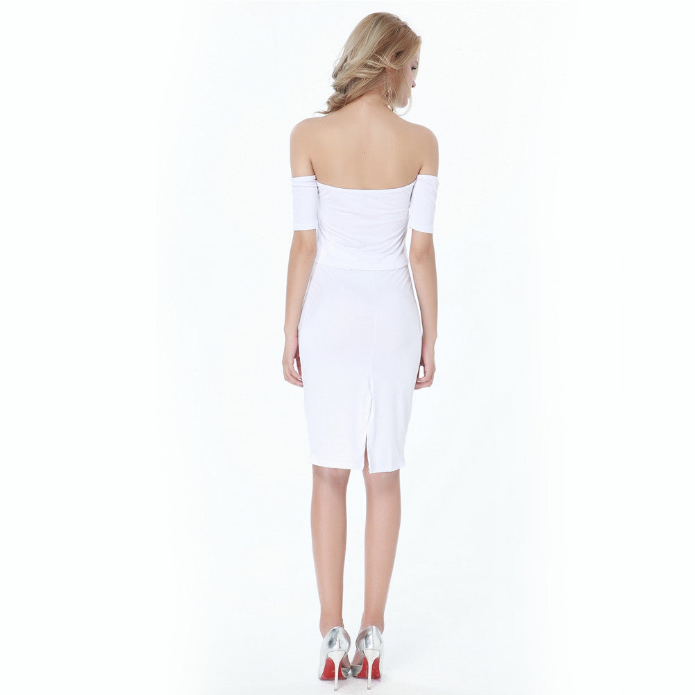 Sexy Strapless Two Pcs Bodycon Dress - Sins & Temptations