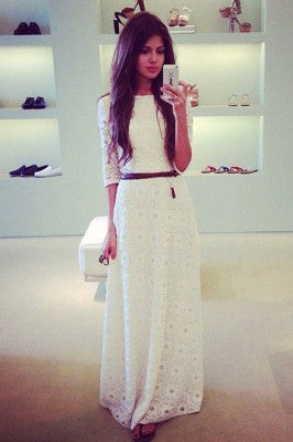 White Lace Floor Length Summer Dress - Sins & Temptations