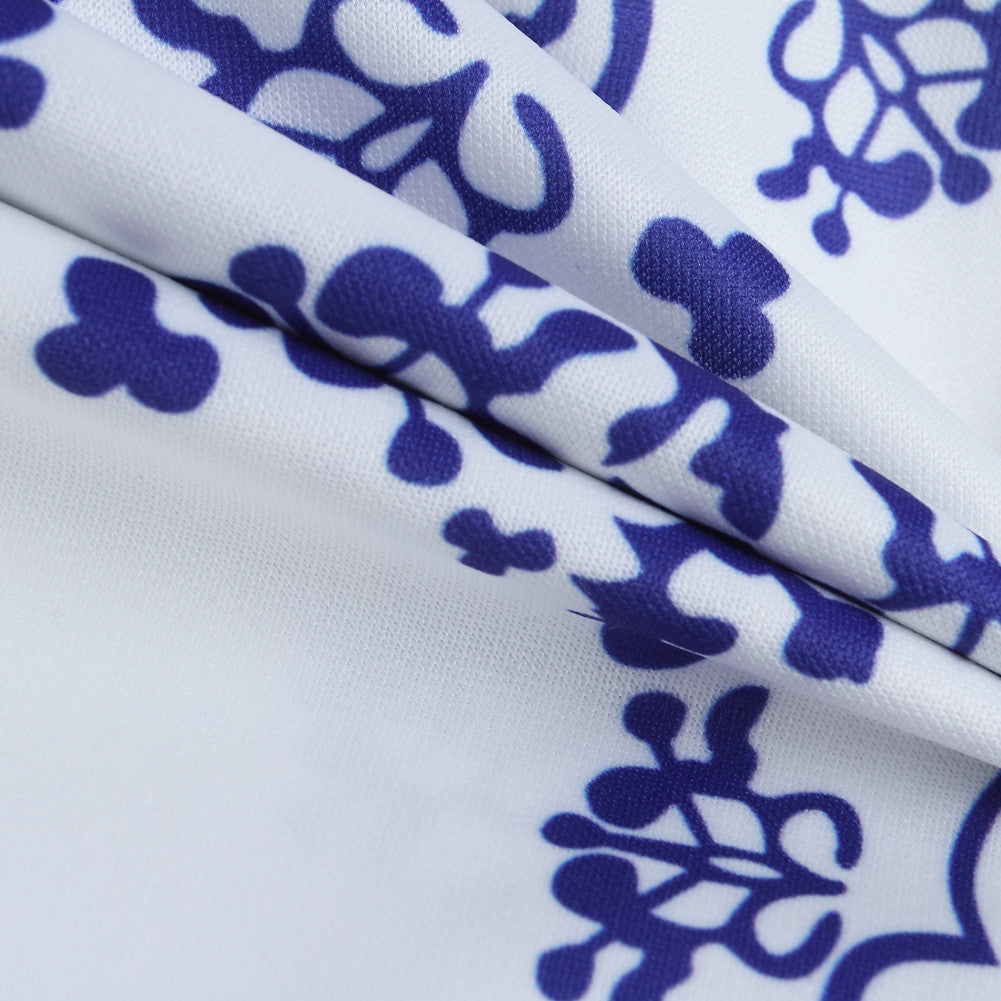 Two Pcs Blue and White Porcelain Pattern Short Summer Clubwear Party Dress - Sins & Temptations
