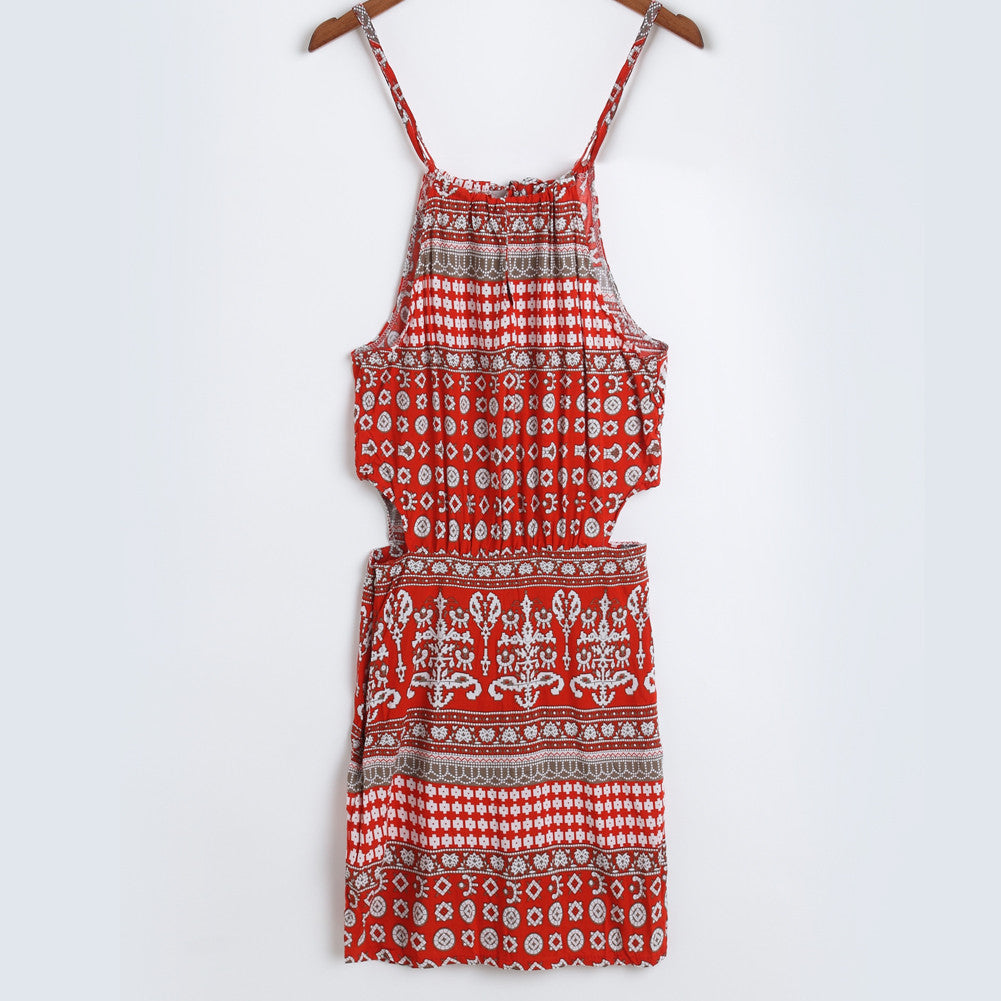 Red Sleeveless Short Jumpsuit Summer Romper - Sins & Temptations