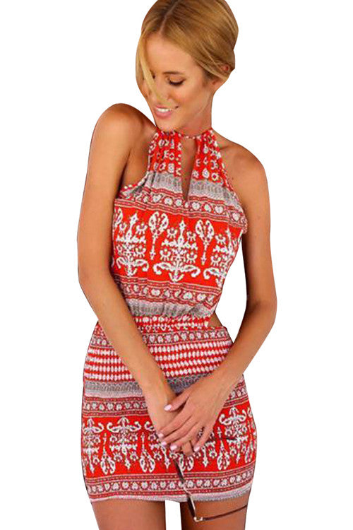 Red Sleeveless Short Jumpsuit Summer Romper - Sins & Temptations