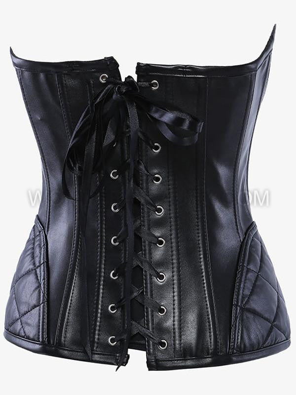 Faux Leather Women Corset - Sins & Temptations - 5