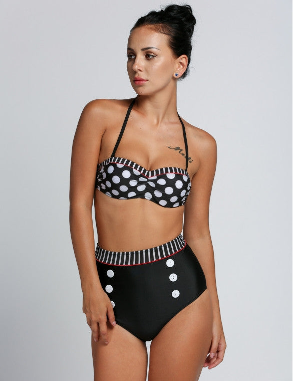 Cutest Retro Pin Up High Waist Bikini Swimwear - Sins & Temptations