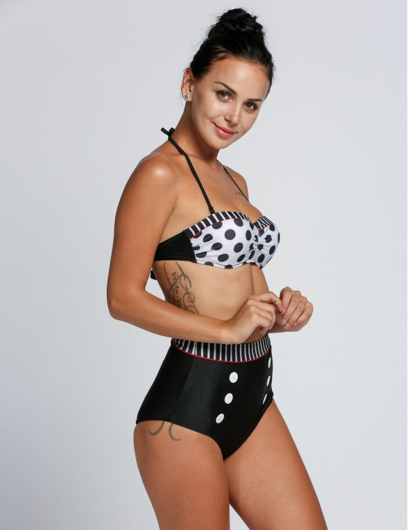 Cutest Retro Pin Up High Waist Bikini Swimwear - Sins & Temptations