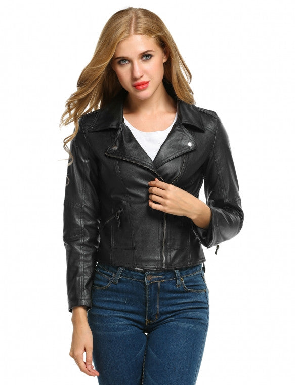Black Faux Leather Jacket - Sins & Temptations