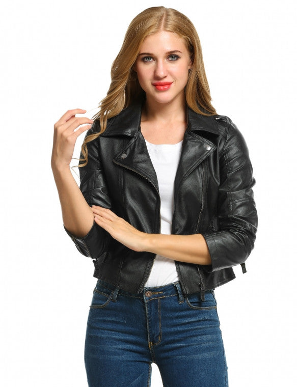 Black Faux Leather Jacket - Sins & Temptations