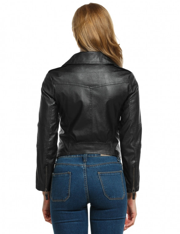 Black Faux Leather Jacket - Sins & Temptations