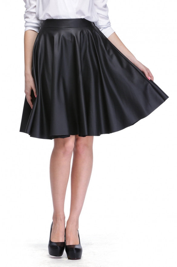 Faux Leather Pleated Skirt - Sins & Temptations