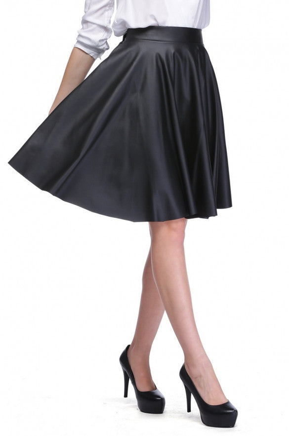 Faux Leather Pleated Skirt - Sins & Temptations
