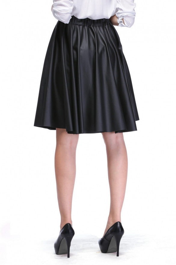 Faux Leather Pleated Skirt - Sins & Temptations