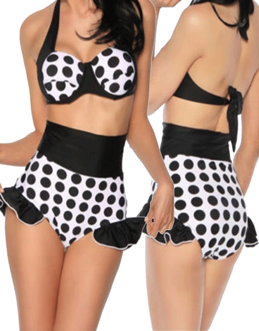 Polka Dotted Two Piece Women Bikini Swimwear Lingerie - Sins & Temptations