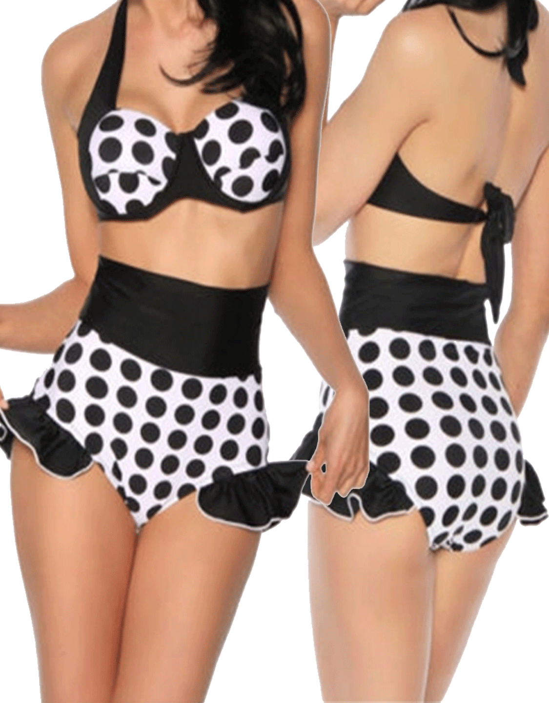 Polka Dotted Two Piece Women Bikini Swimwear Lingerie - Sins & Temptations