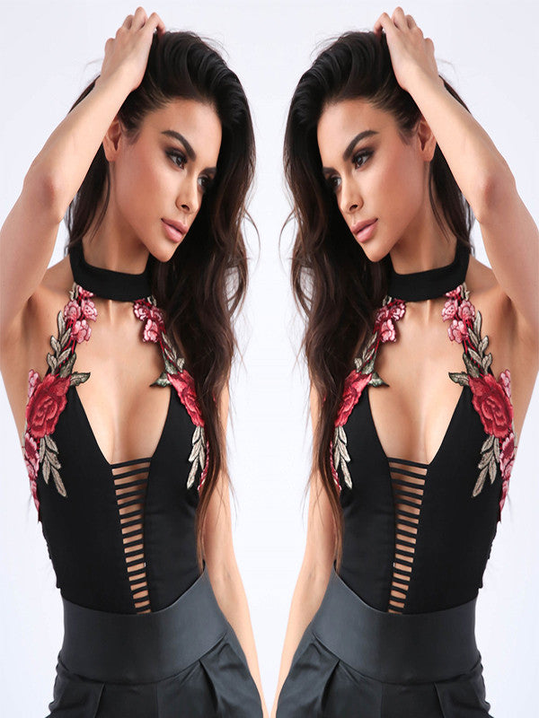 Sexy Black Embroidery Jumpsuit - Sins & Temptations
