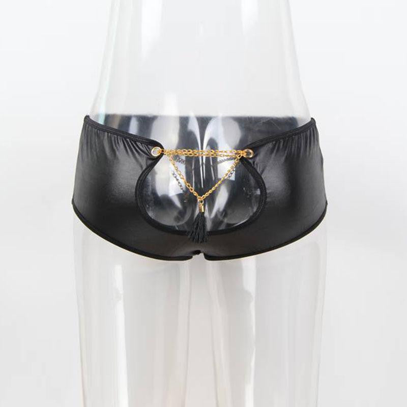Plus Size XL-6XL Black Sexy Vinyl Lingerie - Sins & Temptations