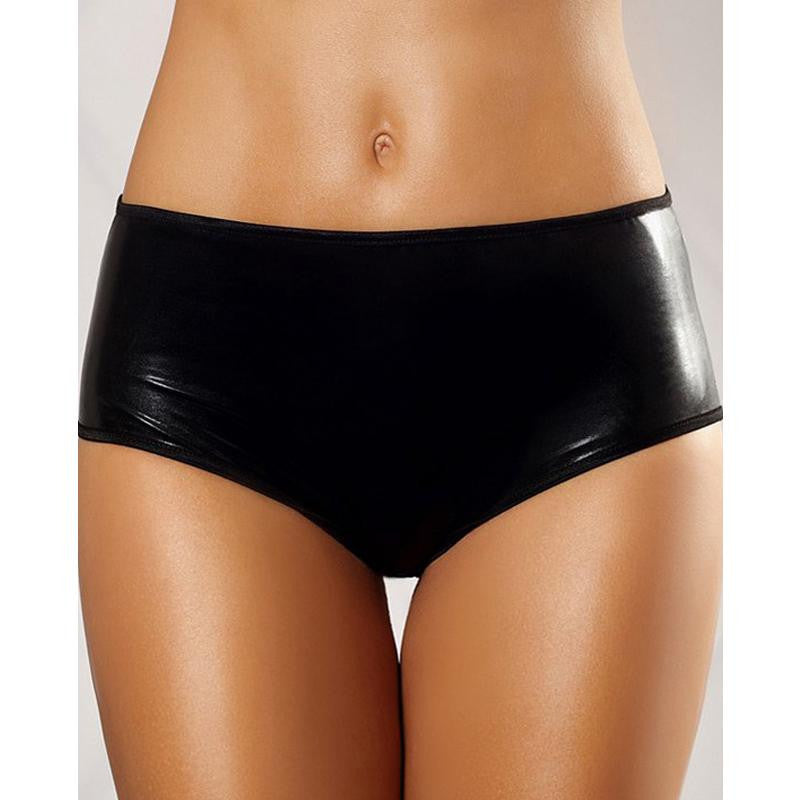 Plus Size XL-6XL Black Sexy Vinyl Pants Lingerie - Sins & Temptations