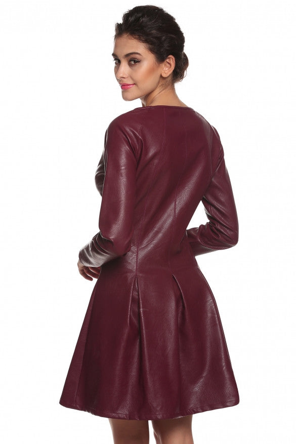 One Piece Womens Faux Leather dress - Sins & Temptations