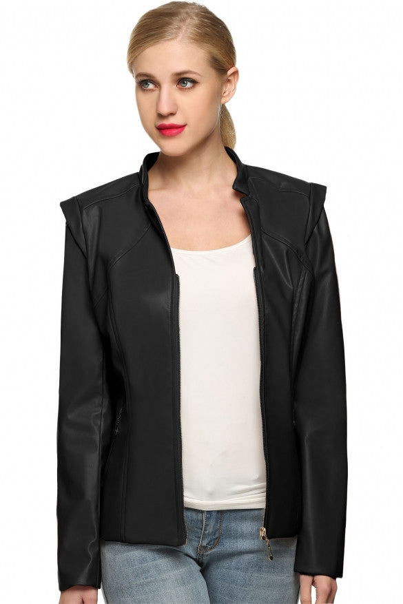 Stylish Faux Leather Jacket - Sins & Temptations - 5